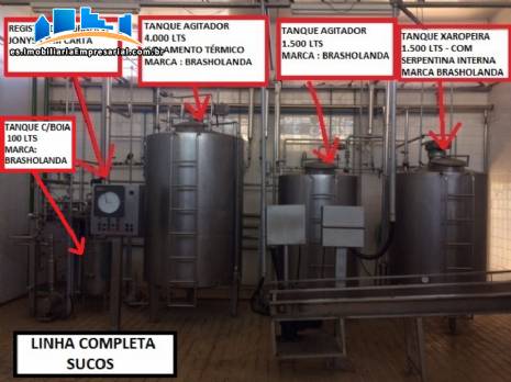L�nea completa para pasteurizaci�n de producci�n y llenado de jugo